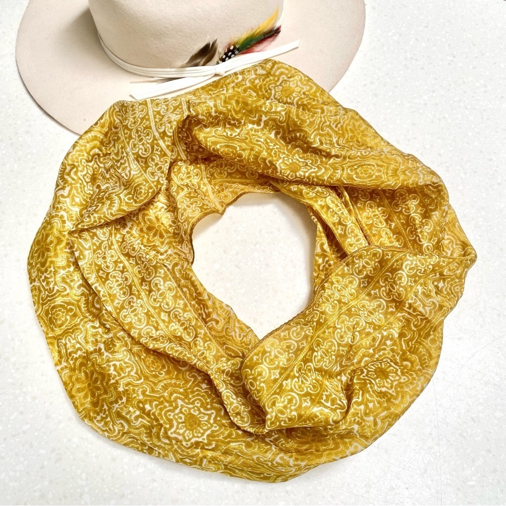 Gypsy silk infinity boho scarf/wrap w southwestern country vibe